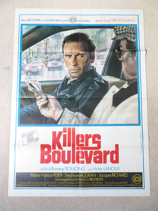 KILLERS BOULEVARD ITALIAN 2 FOGLIO POSTER VICTOR LANOUX J. L. TRINTIGNANT 1982