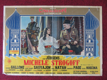 MICHELE STROGOFF ITALIAN FOTOBUSTA POSTER CURD JURGENS GENEVIEVE PAGE 1956