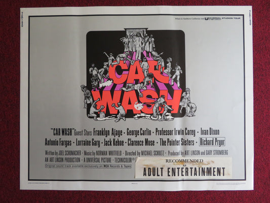 CAR WASH US HALF SHEET (22"x 28") POSTER FRANKLYN AJAYE  GEORGE CARLIN 1976