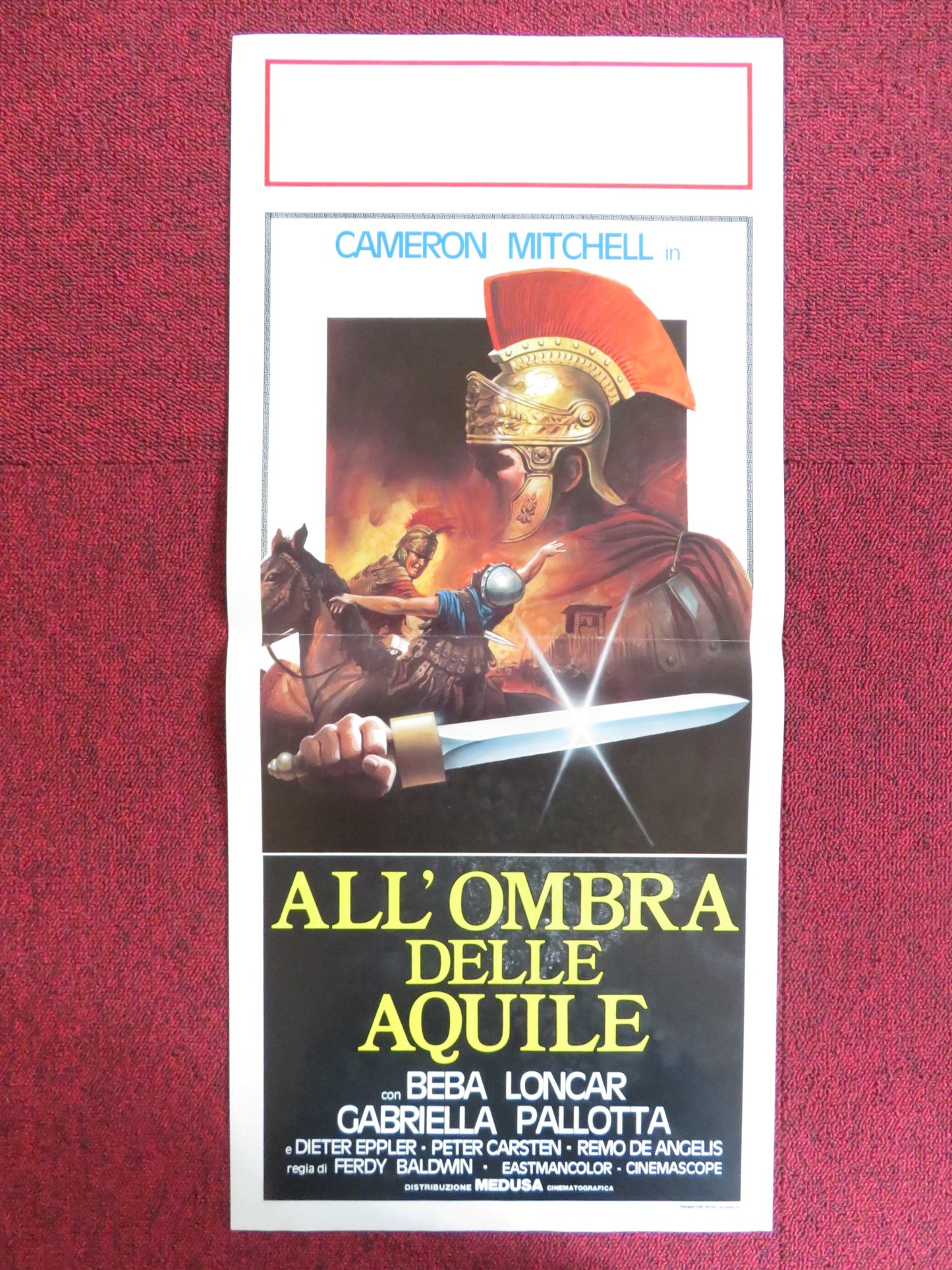 IN THE SHADOW OF THE EAGLES ITALIAN LOCANDINA POSTER CAMERON MITCHELL 1966