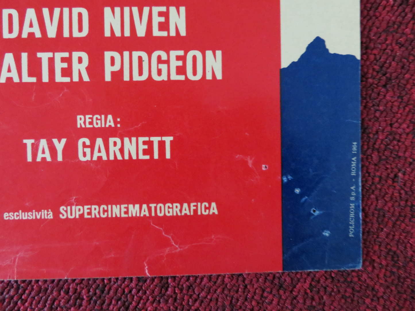 SOLDIERS THREE ITALIAN FOTOBUSTA POSTER STEWART GRANGER DAVID NIVEN 1951