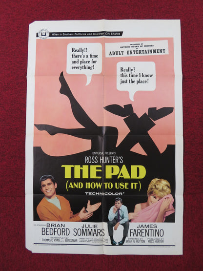 THE PAD (AND HOW TO USE IT) FOLDED US ONE SHEET POSTER BRIAN BEDFORD 1966