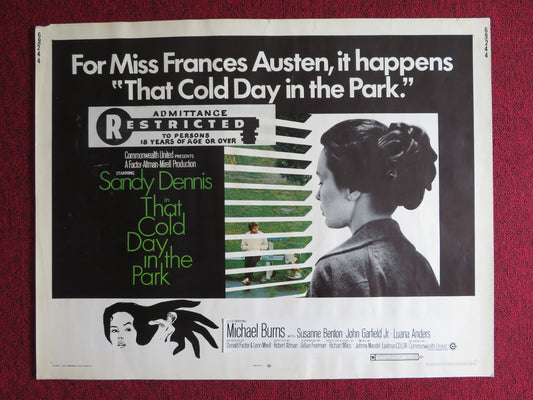 THAT COLD DAY IN THE PARK US HALF SHEET (22"x 28") POSTER SANDY DENNIS 1969