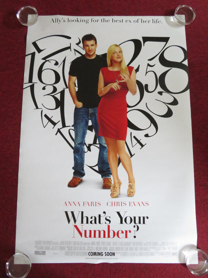 WHAT'S YOUR NUMBER US ONE SHEET ROLLED POSTER CHRIS EVANS ANNA FARIS 2011