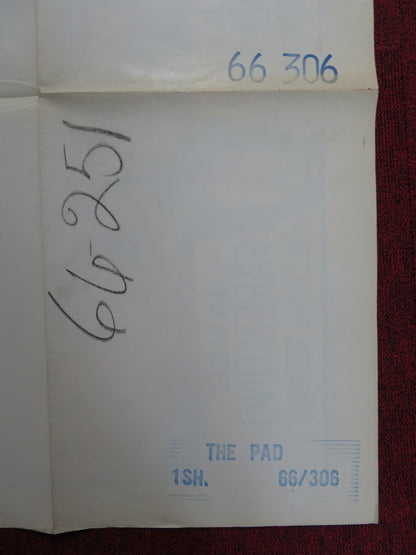 THE PAD (AND HOW TO USE IT) FOLDED US ONE SHEET POSTER BRIAN BEDFORD 1966