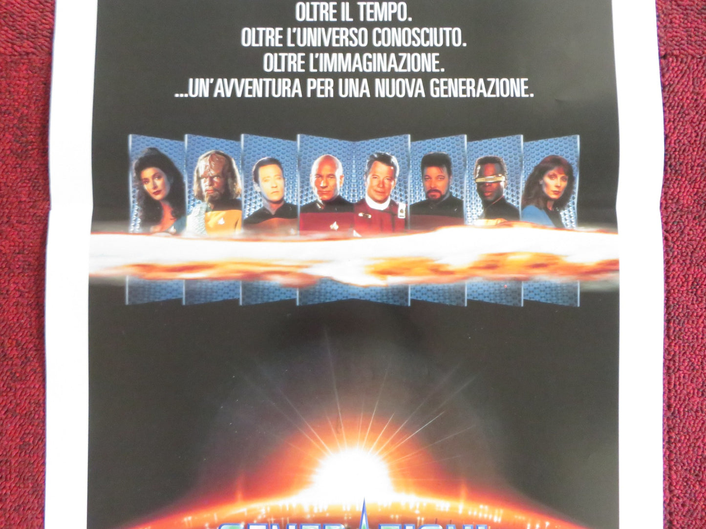 STAR TREK: GENERATIONS ITALIAN LOCANDINA POSTER PATRICK STEWART W. SHATNER 1995