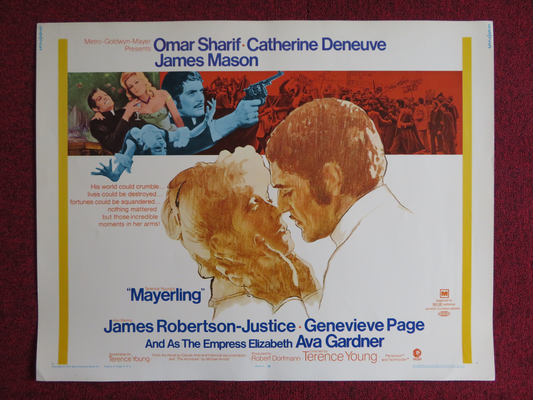 MAYERLING US HALF SHEET (22"x 28") POSTER OMAR SHARIF CATHERINE DENEUVE 1969