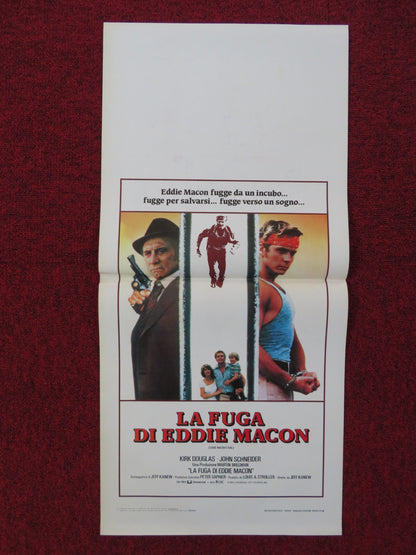 EDDIE MACON'S RUN ITALIAN LOCANDINA POSTER KIRK DOUGLAS JOHN SCHNEIDER 1983