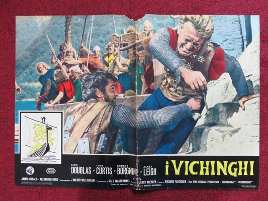 I VICHINGHI ITALIAN FOTOBUSTA POSTER KIRK DOUGLAS TONY CURTIS 1958