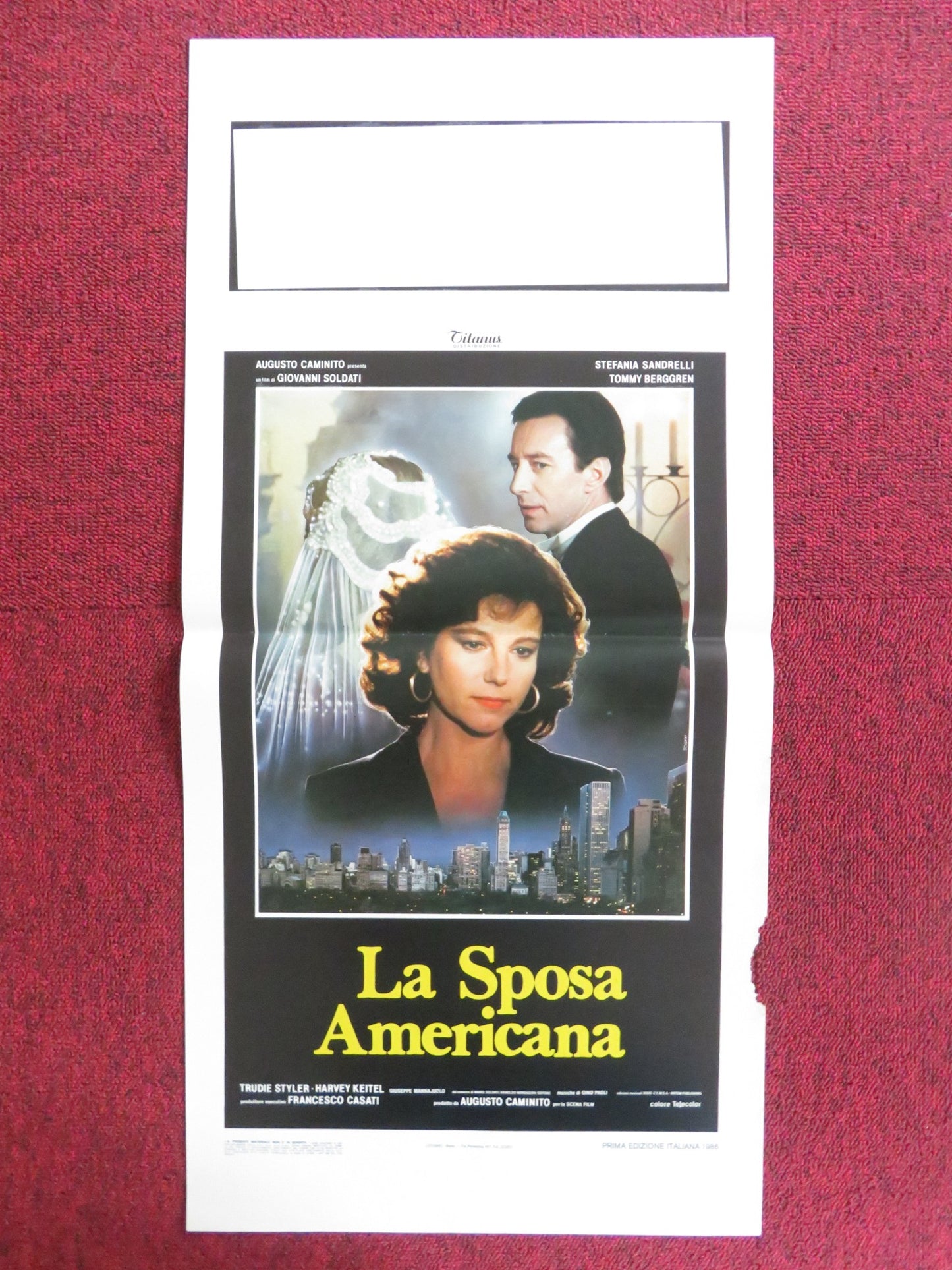 THE AMERICAN BRIDE ITALIAN LOCANDINA POSTER STEFANIA SANDRELLI T. BERGGREN 1986