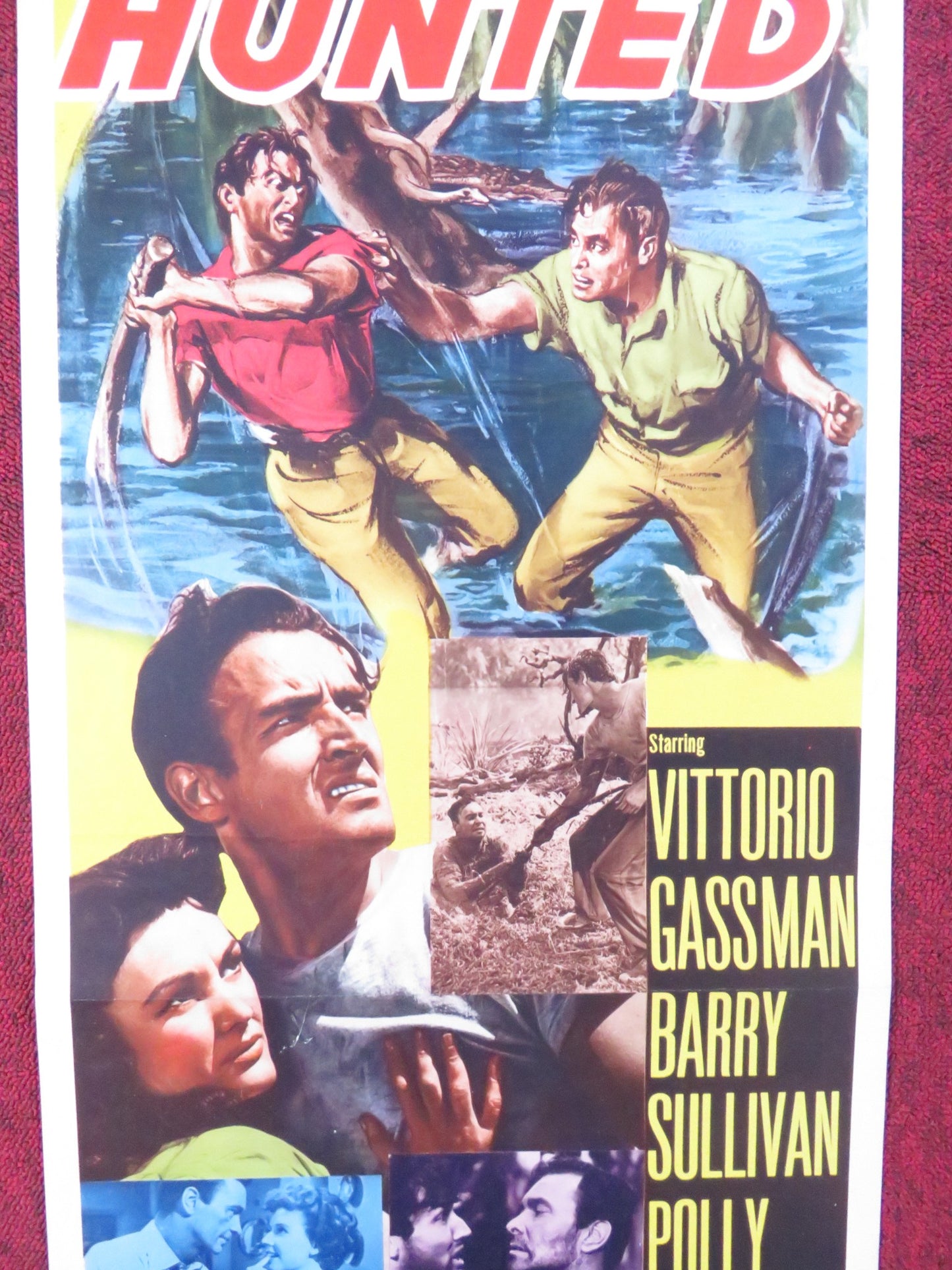 CRY OF THE HUNTED US INSERT (14"x 36") POSTER VITTORIO GASSMAN SULLIVAN 1953