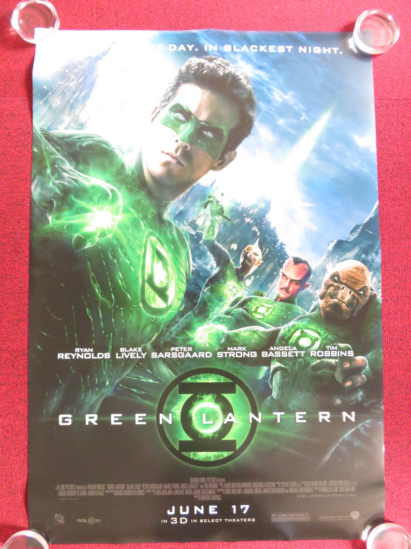 GREEN LANTERN US ONE SHEET ROLLED POSTER RYAN REYNOLDS BLAKE LIVELY 2011