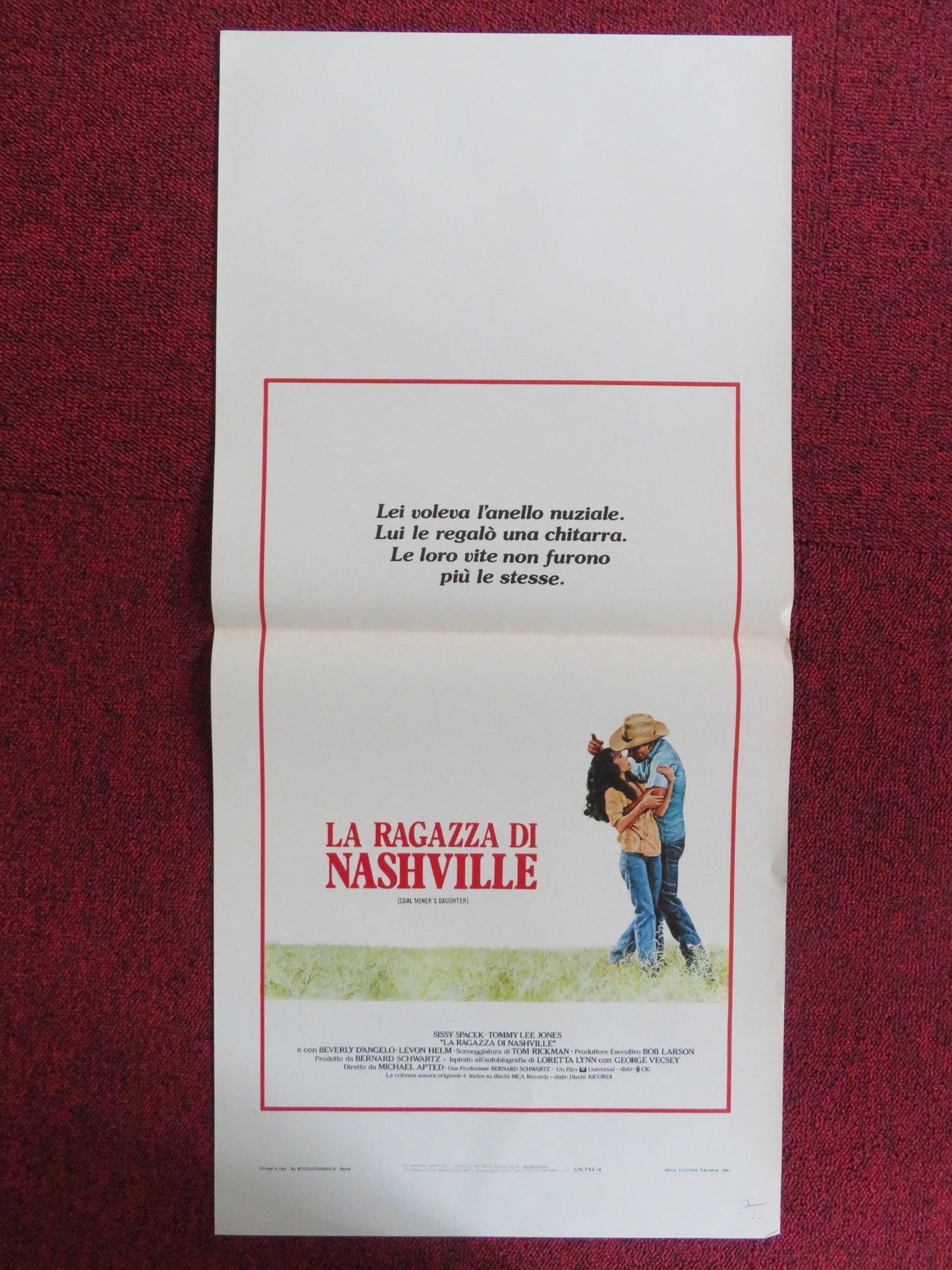 COAL MINER'S DAUGHTER ITALIAN LOCANDINA POSTER SISSY SPACEK TOMMY LEE JONES 1981