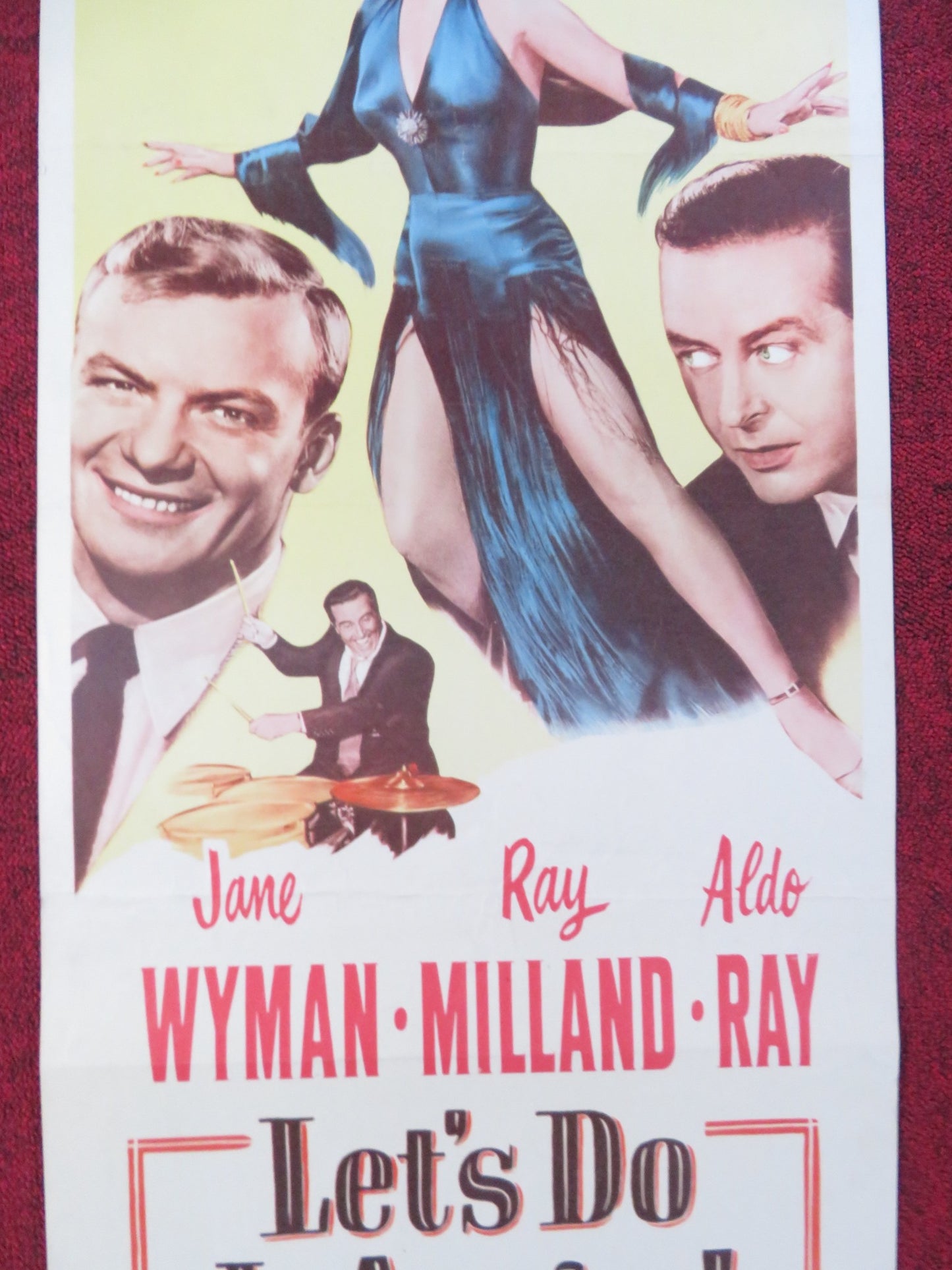 LET'S DO IT AGAIN US INSERT (14"x 36") POSTER JANE WYMAN RAY MILLAND 1953