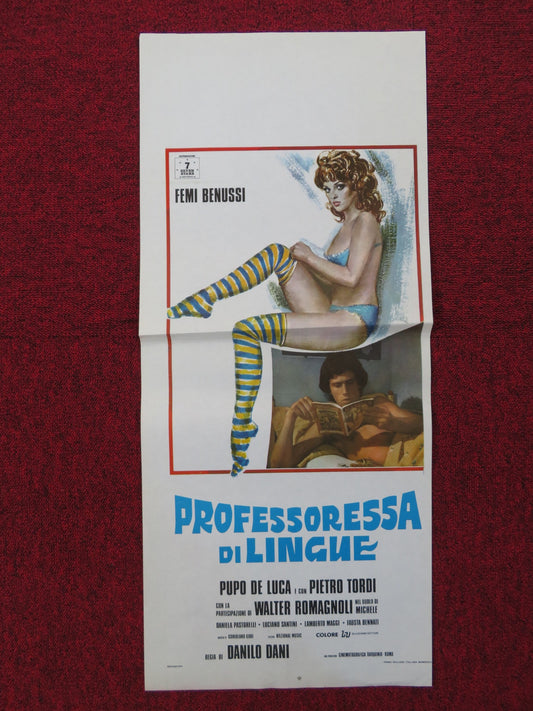 LA PROFESSORESSA DI LINGUE ITALIAN LOCANDINA POSTER FEMI BENUSSI DE LUCA 1976