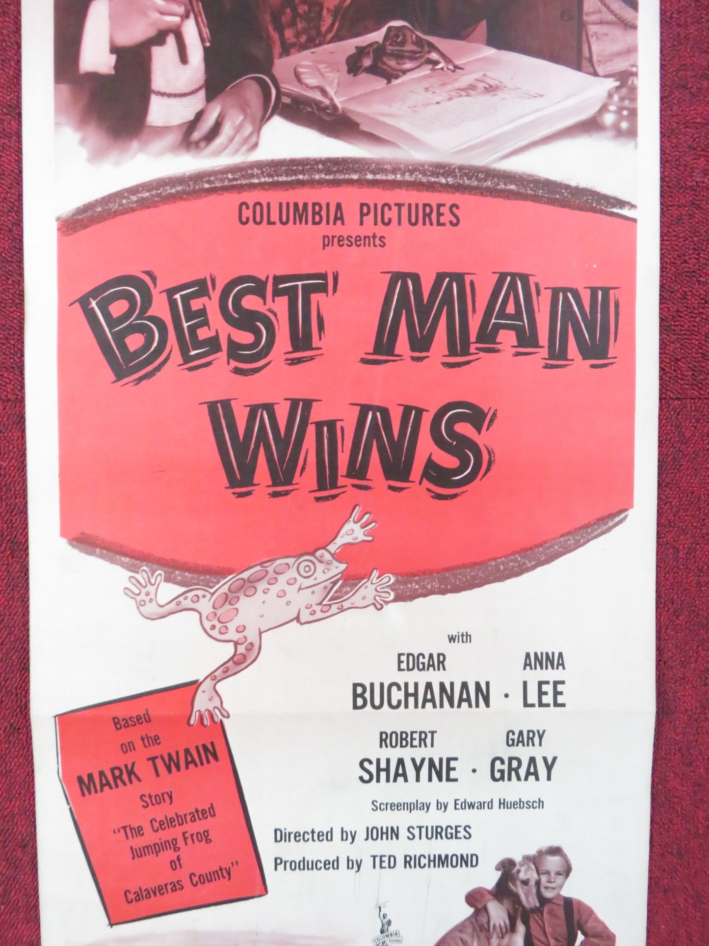 BEST MAN WINS US INSERT (14"x 36") POSTER EDGAR BUCHANAN ANNA LEE 1948