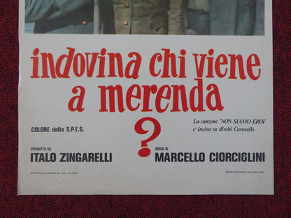 INDOVINA CHI VIENE A MERENDA? ITALIAN LOCANDINA POSTER FRANCO FRANCHI 1959