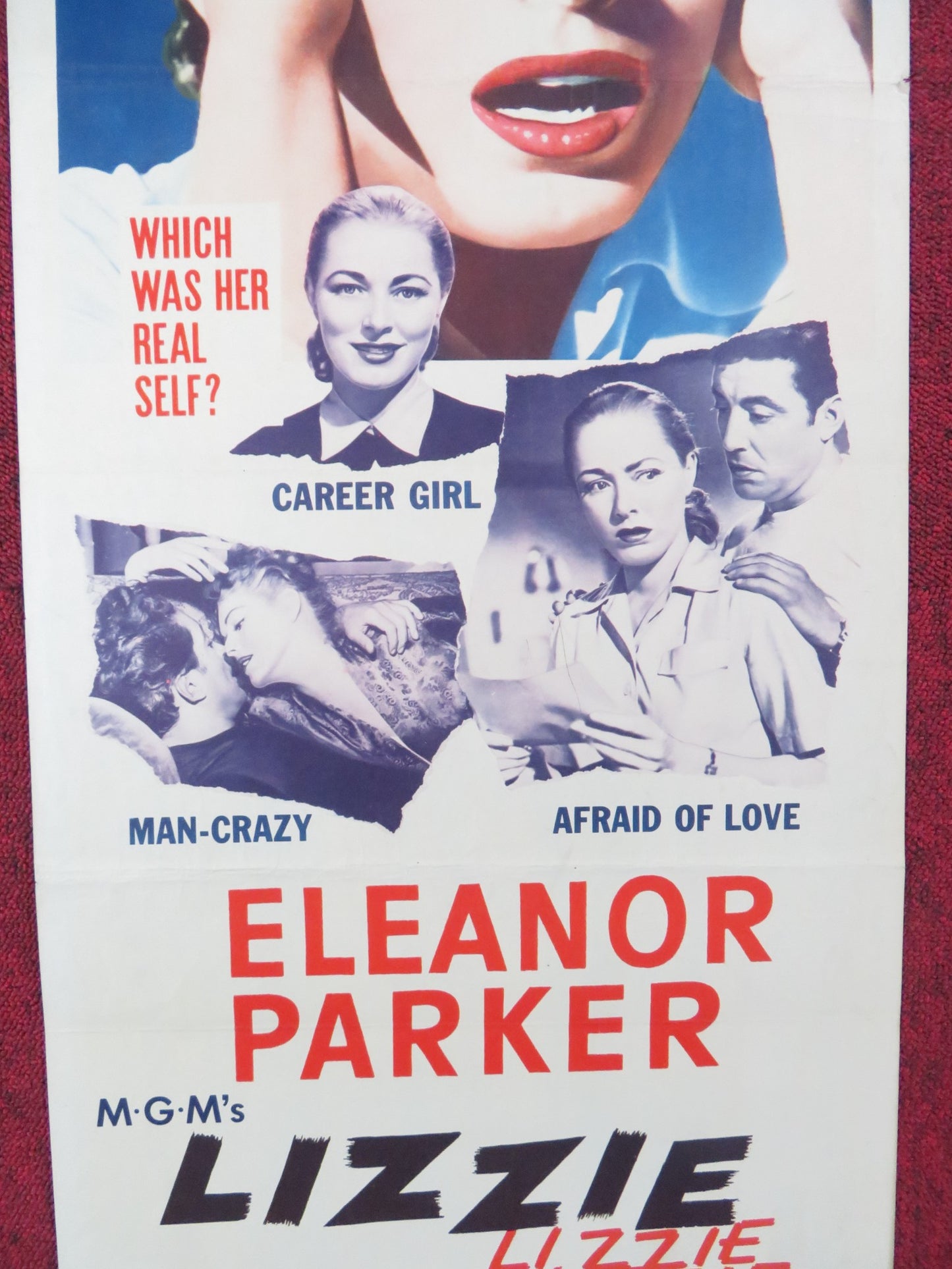 LIZZIE US INSERT (14"x 36") POSTER ELEANOR PARKER RICHARD BOONE 1957