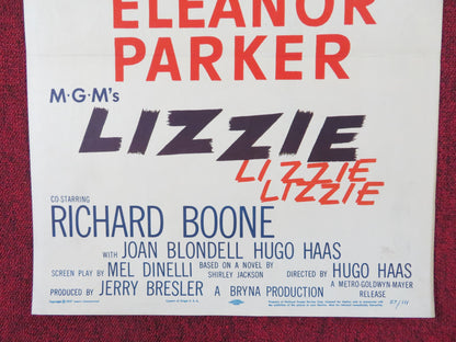 LIZZIE US INSERT (14"x 36") POSTER ELEANOR PARKER RICHARD BOONE 1957