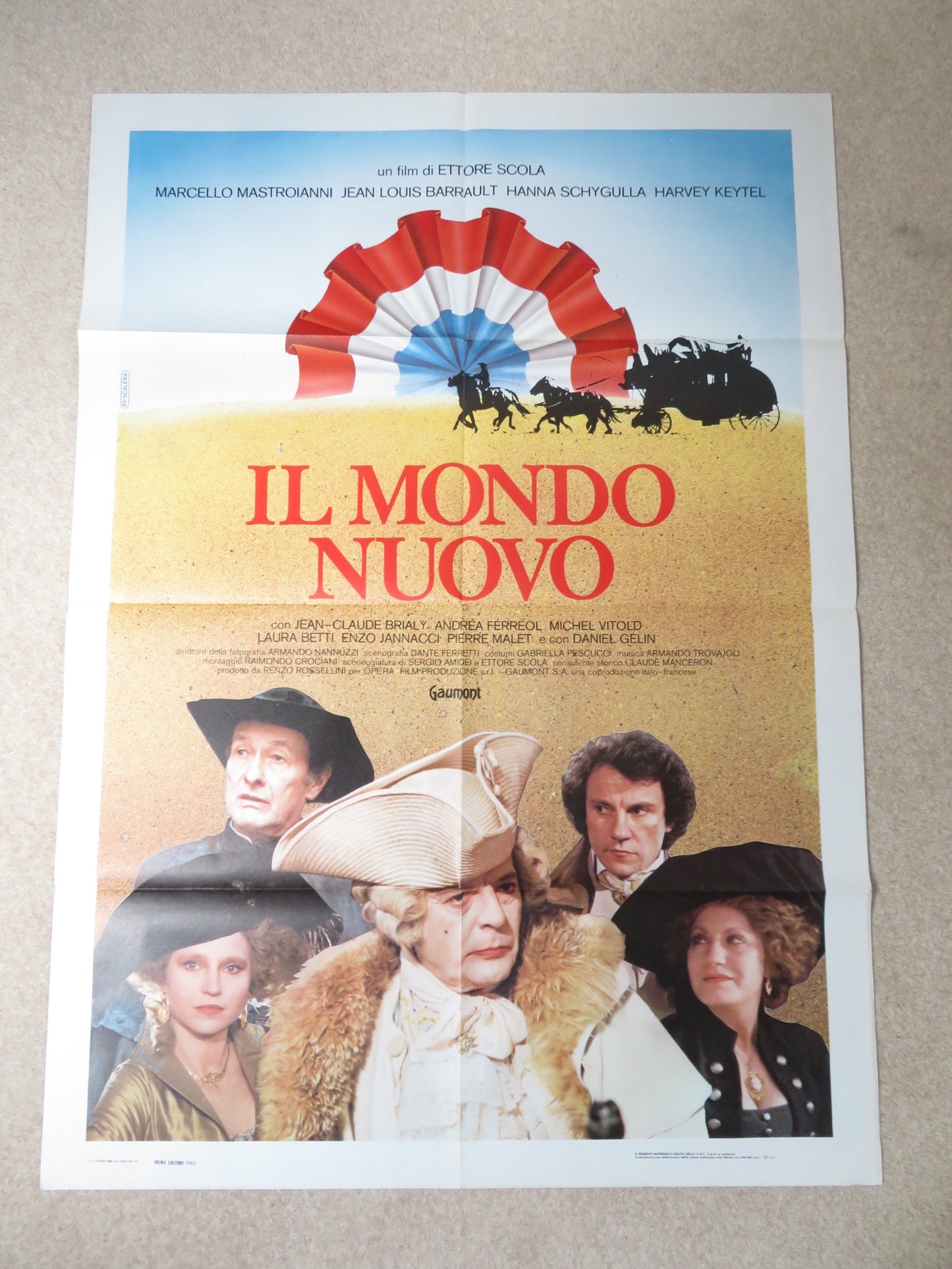 THAT NIGHT IN VARENNES ITALIAN 2 FOGLIO POSTER MARCELLO MASTROIANNI 1982