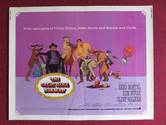 THE GREAT BANK ROBBERY US HALF SHEET (22"x 28") POSTER ZERO MOSTEL K. NOVAK 1969