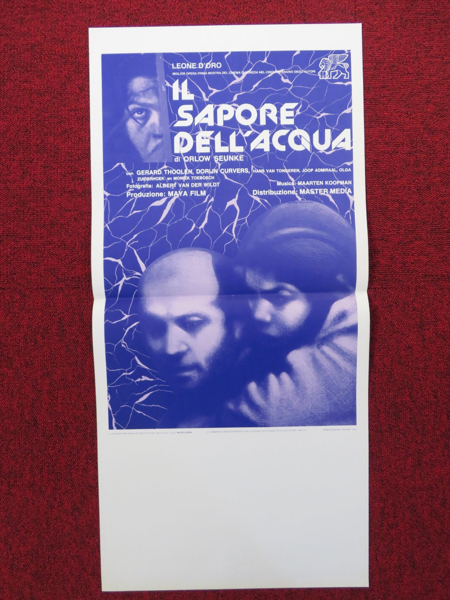 IL SAPORE DELL'ACQUA ITALIAN LOCANDINA POSTER GERARD THOOLEN DORIJN CURVERS 1984