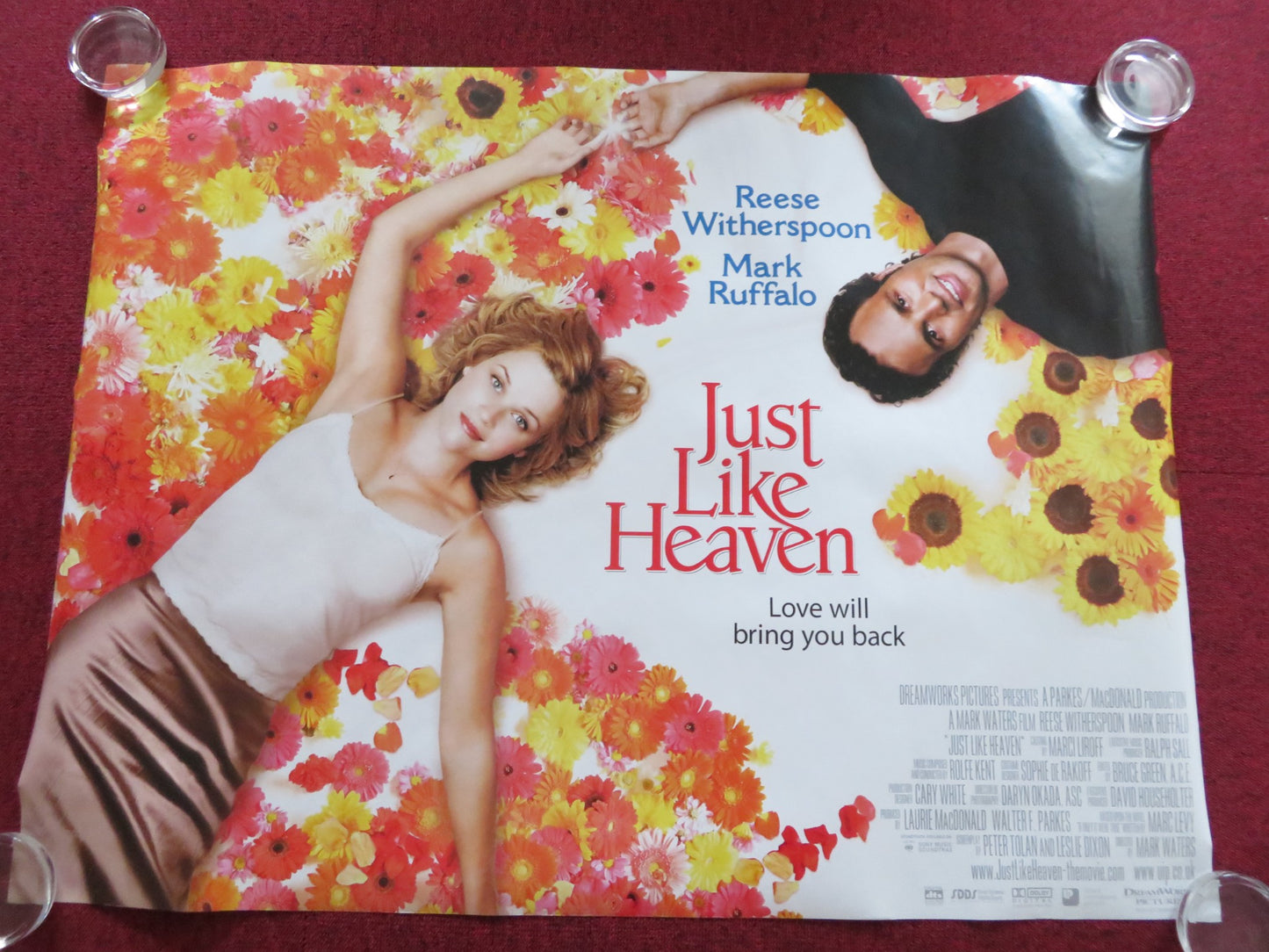 JUST LIKE HEAVEN UK QUAD (30"x 40") ROLLED POSTER REESE WITHERSPOON 2005