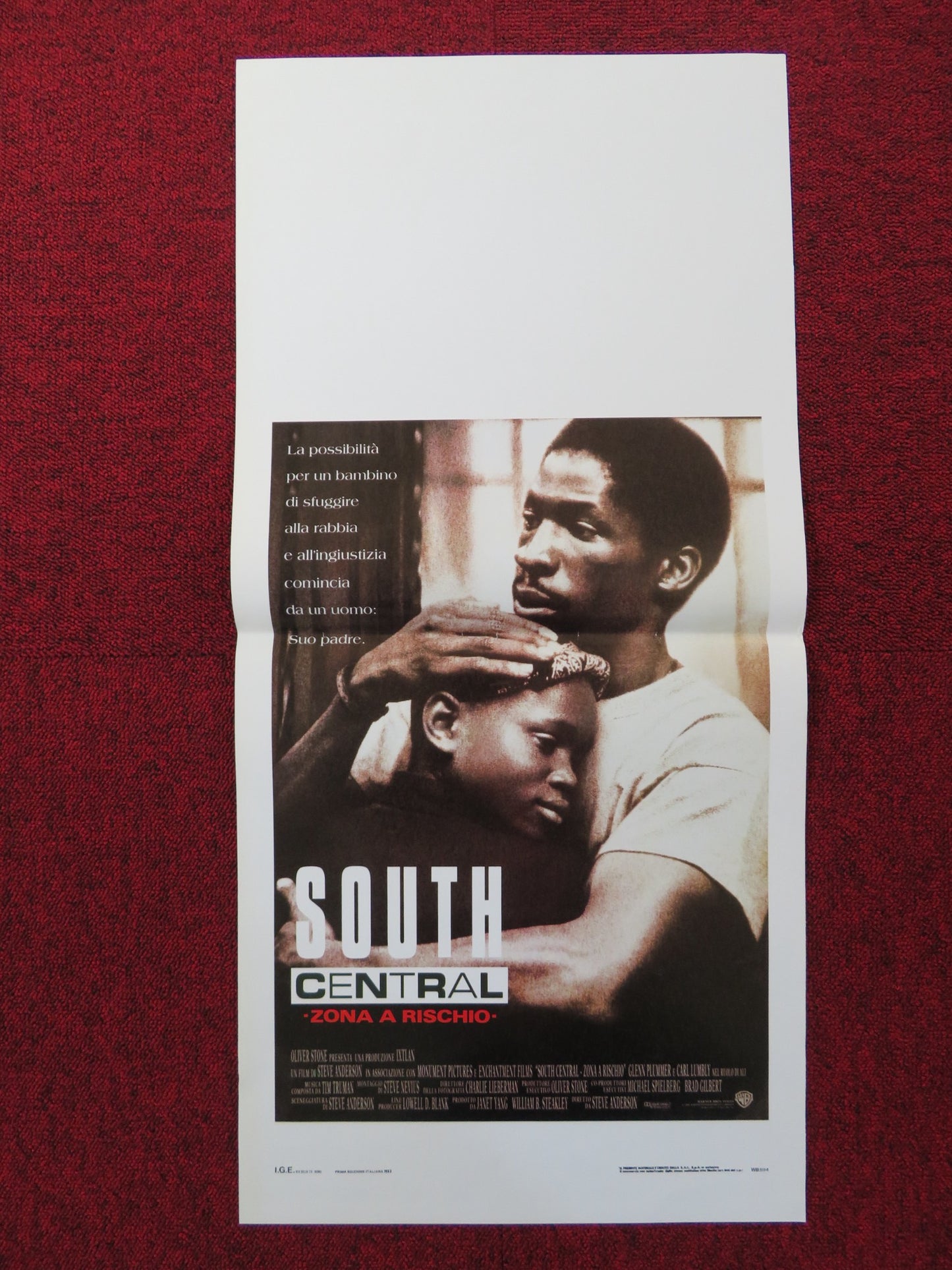 SOUTH CENTRAL ITALIAN LOCANDINA POSTER GLENN PLUMMER BRYON MINNS 1993