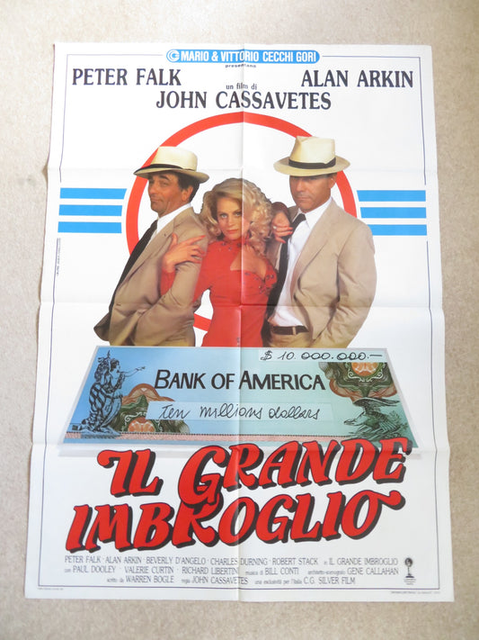 BIG TROUBLE ITALIAN 2 FOGLIO POSTER PETER FALK ALAN ARKIN 1986