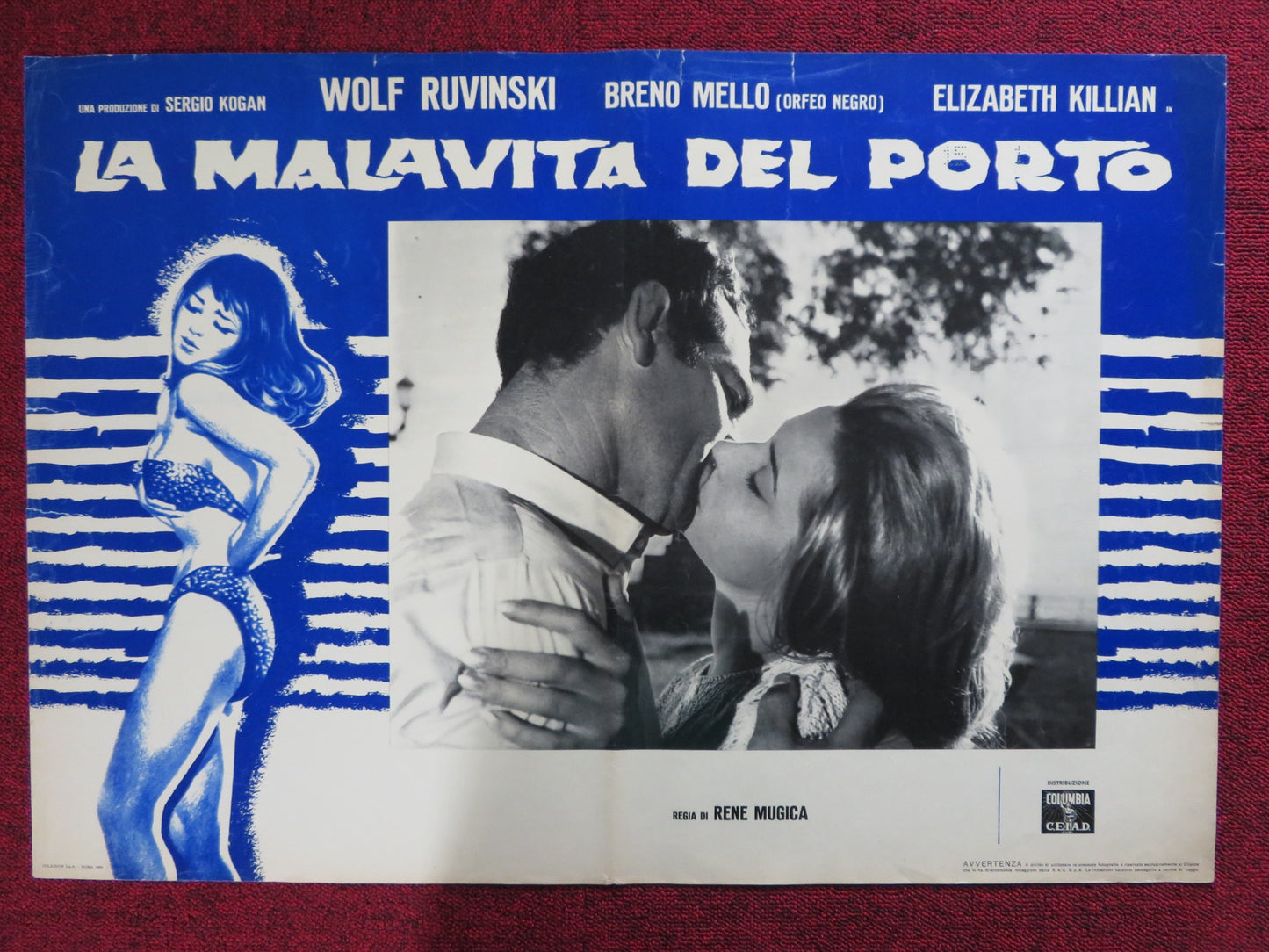 LA MALAVITA DEL PORTO ITALIAN FOTOBUSTA POSTER RENE MUGICA 1963