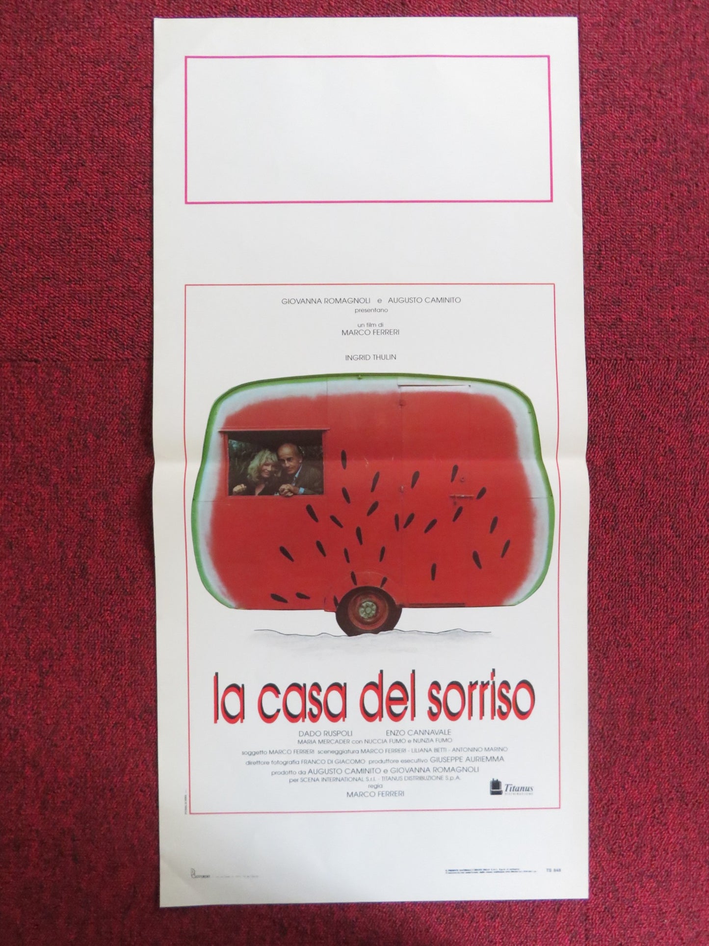 LA CASA DEL SORRISO ITALIAN LOCANDINA POSTER INGRID THULIN DADO RUSPOLI 1991