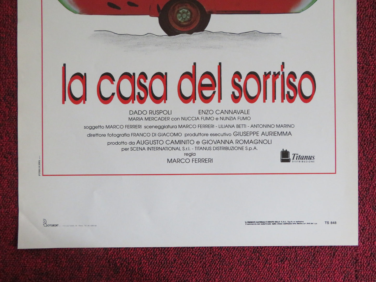 LA CASA DEL SORRISO ITALIAN LOCANDINA POSTER INGRID THULIN DADO RUSPOLI 1991