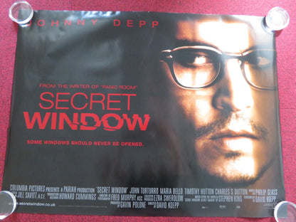 SECRET WINDOW UK QUAD (30"x 40") ROLLED POSTER JOHNNY DEPP JOHN TURTURRO 2004