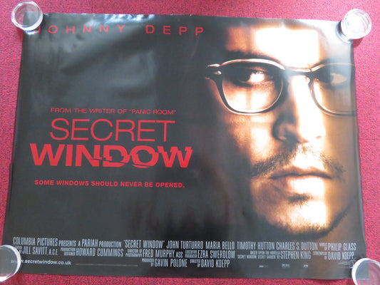 SECRET WINDOW UK QUAD (30"x 40") ROLLED POSTER JOHNNY DEPP JOHN TURTURRO 2004