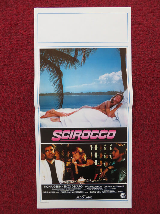 SCIROCCO ITALIAN LOCANDINA POSTER FIONA GELIN ENZO DECARO 1987