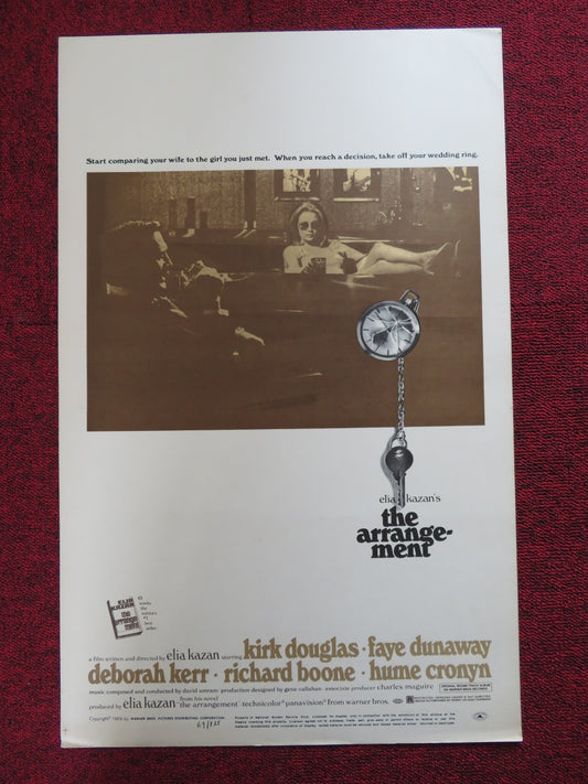 THE ARRANGEMENT WINDOW CARD (14"x 22") POSTER KIRK DOUGLAS FAYE DUNAWAY 1969