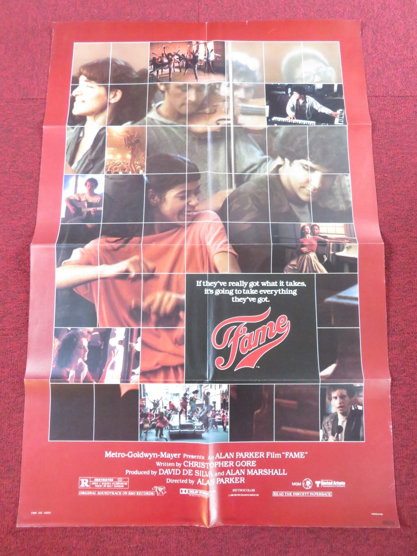 FAME FOLDED US ONE SHEET POSTER EDDIE BARTH IRENE CARA 1980