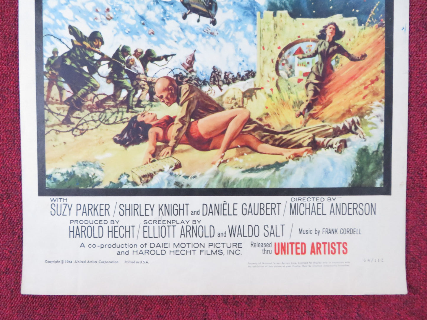 FLIGHT FROM ASHIYA US INSERT (14"x 36") POSTER YUL BRYNNER RICHARD WIDMARK 1964