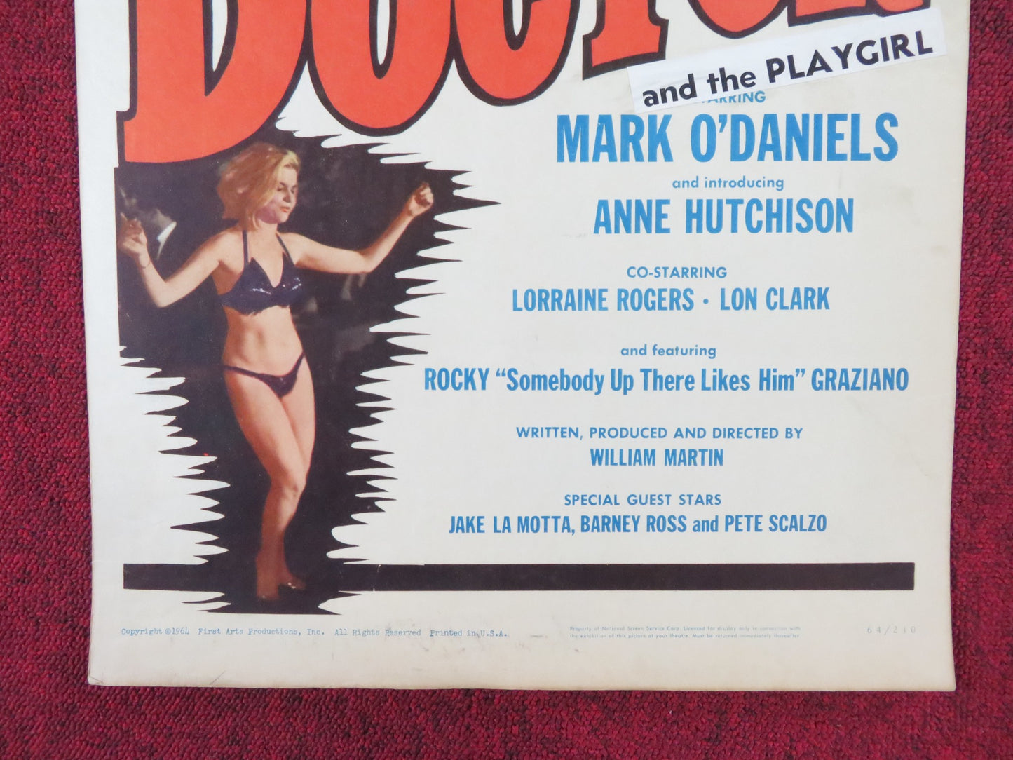 THE DOCTOR AND THE PLAYGIRL US INSERT (14"x 36") POSTER MARK O'DANIELS 1964