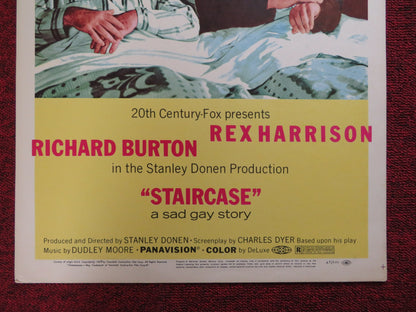 STAIRCASE WINDOW CARD (14"x 22") POSTER REX HARRISON RICHARD BURTON 1969