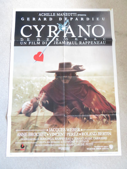 CYRANO DE BERGERAC ITALIAN 2 FOGLIO POSTER ANNE BROCHET GERARD DEPARDIEU 1990