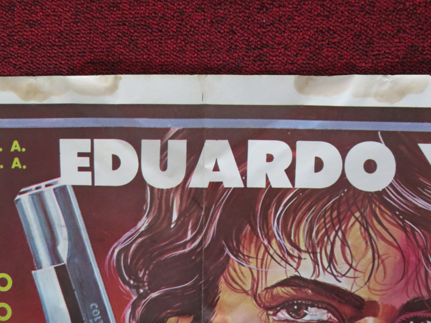 NARCO TERROR FOLDED MEXICAN POSTER EDUARDO YANEZ FELICIA MERCADO 1985