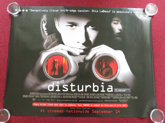 DISTURBIA UK QUAD (30"x 40") ROLLED POSTER SHIA LABEOUF SARAH ROEMER 2007