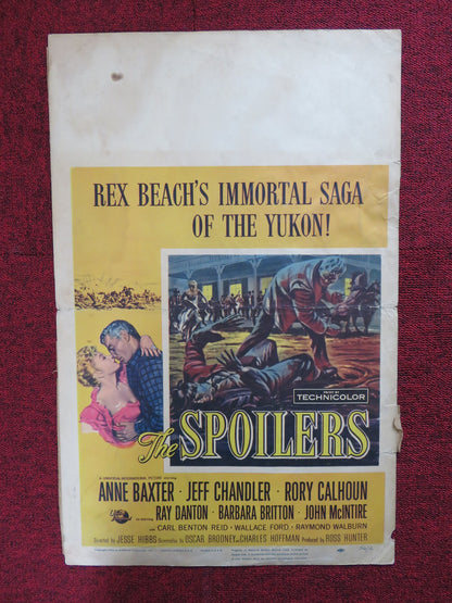 THE SPOILERS WINDOW CARD (14"x 22") POSTER ANNE BAXTER JEFF CHANDLER 1955