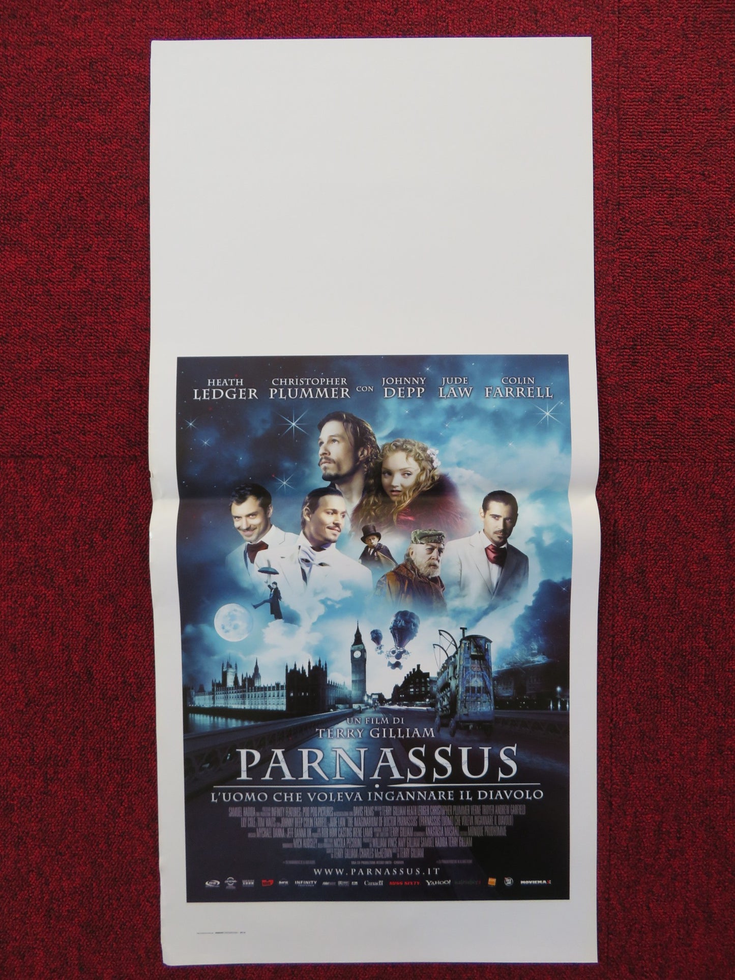 THE IMAGINARIUM OF DOCTOR PARNASSUS ITALIAN LOCANDINA POSTER HEATH LEDGER 2009