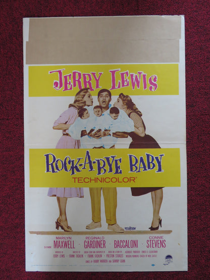 ROCK-A-BYE BABY WINDOW CARD (14"x 22") POSTER JERRY LEWIS 1958