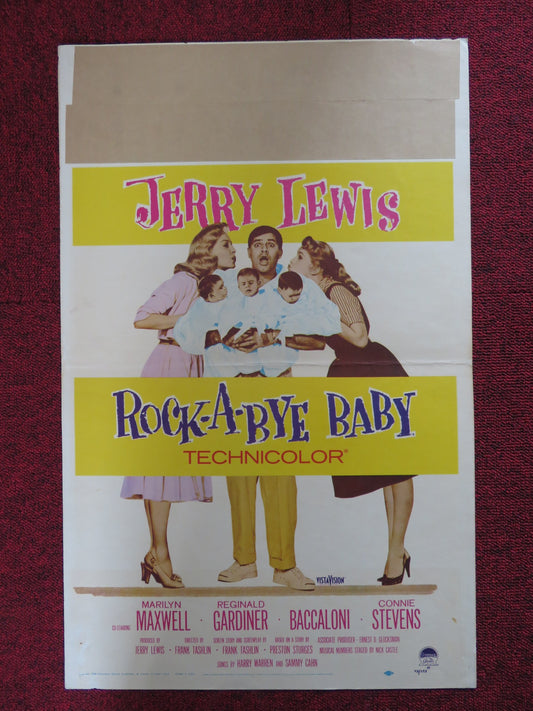 ROCK-A-BYE BABY WINDOW CARD (14"x 22") POSTER JERRY LEWIS 1958