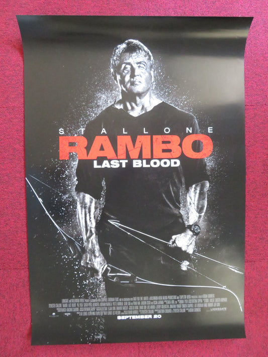 RAMBO LAST BLOOD US ONE SHEET ROLLED POSTER STALLONE PAZ VEGA 2019