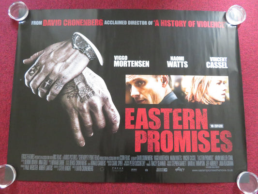 EASTERN PROMISES UK QUAD ROLLED POSTER CRONENBERG VIGGO MORTENSEN WATTS 2007