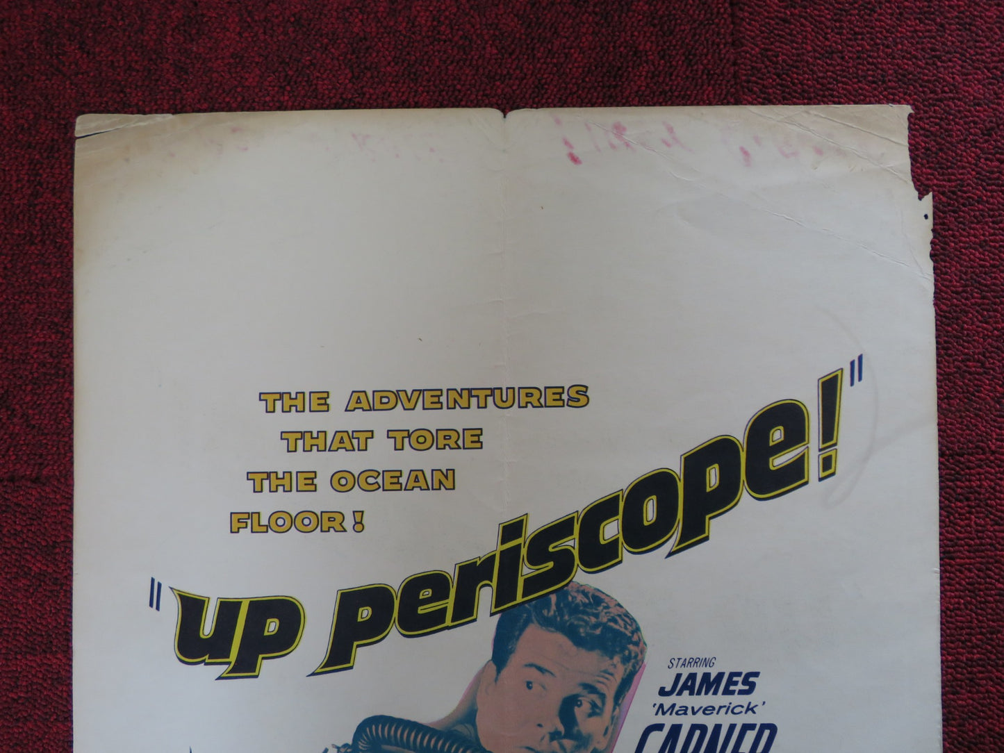 UP PERISCOPE WINDOW CARD (14"x 22") POSTER JAMES GARNER EDMOND O'BRIEN 1959